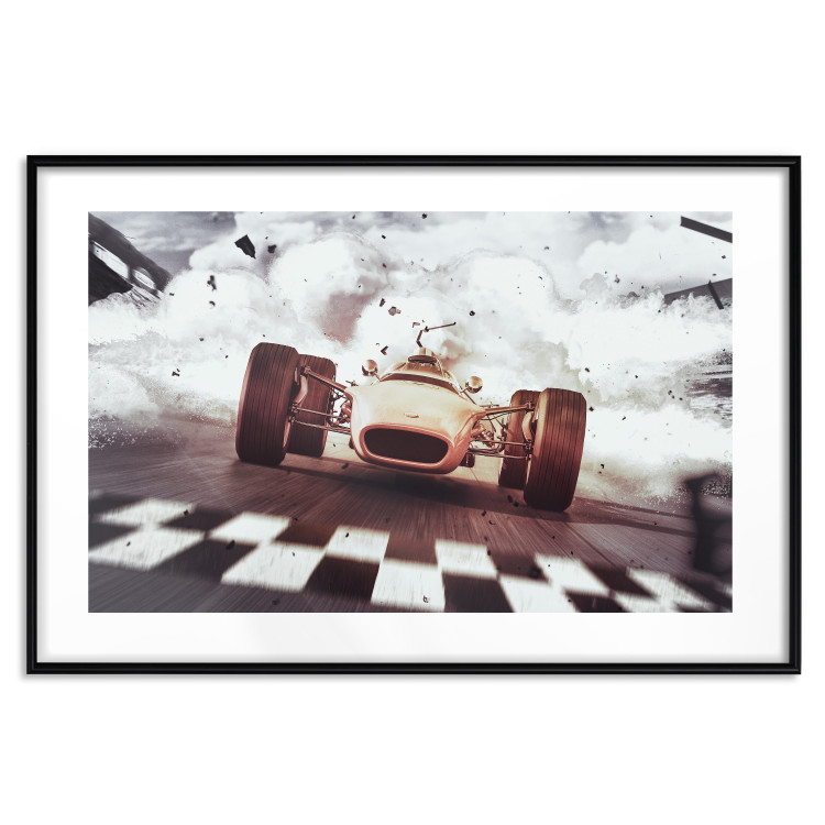 Wall Poster Target - sports composition with racing car and billows of smoke 129425 additionalImage 15