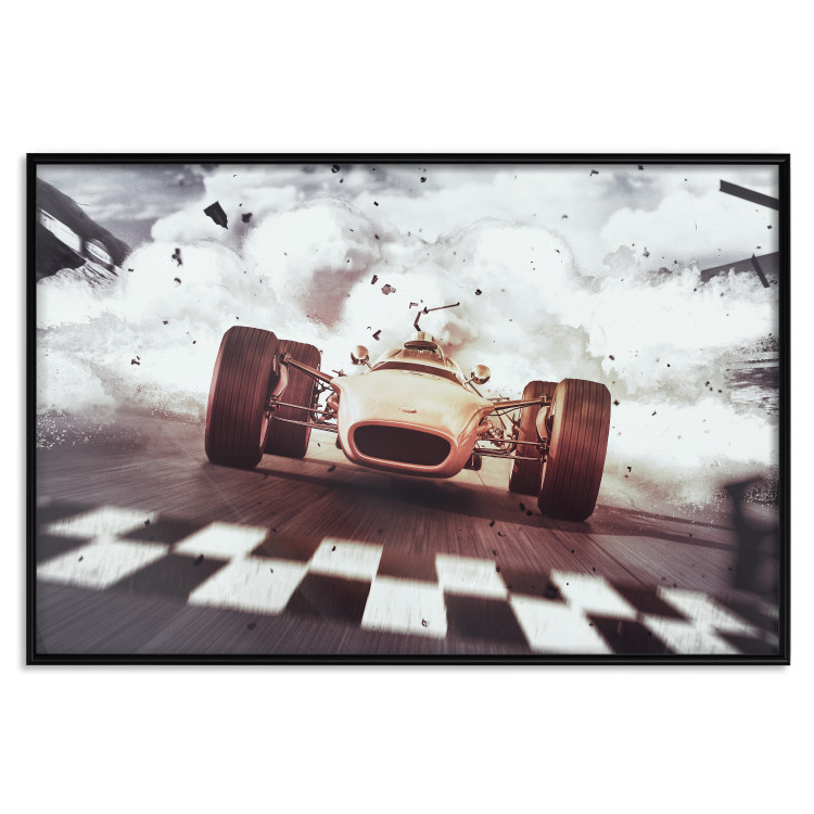 Wall Poster Target - sports composition with racing car and billows of smoke 129425 additionalImage 16