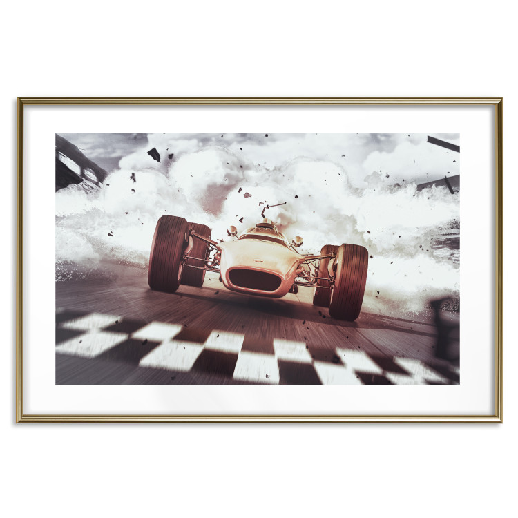 Wall Poster Target - sports composition with racing car and billows of smoke 129425 additionalImage 14