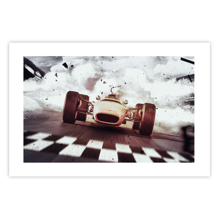 Wall Poster Target - sports composition with racing car and billows of smoke 129425 additionalImage 19