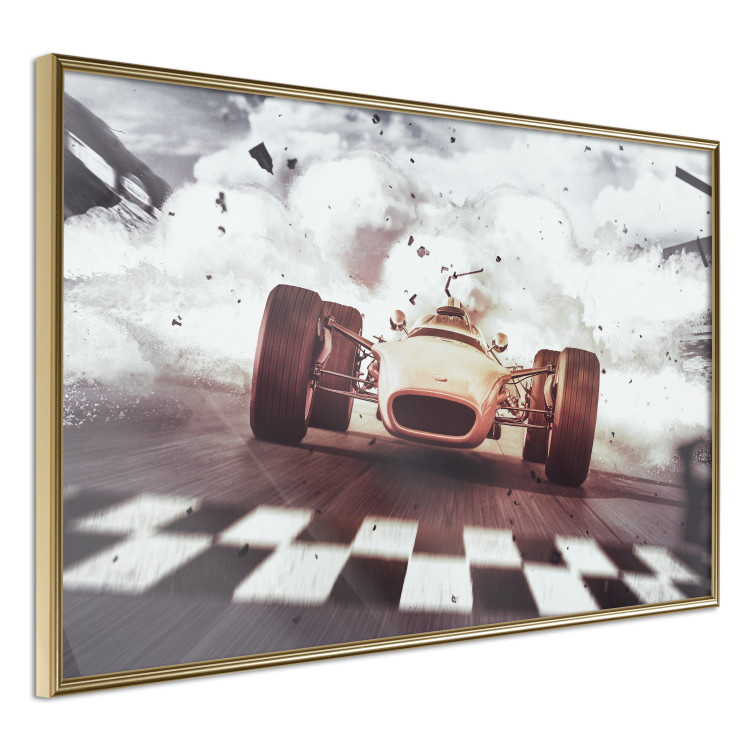 Wall Poster Target - sports composition with racing car and billows of smoke 129425 additionalImage 12