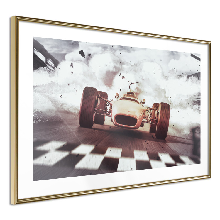 Wall Poster Target - sports composition with racing car and billows of smoke 129425 additionalImage 7