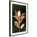 Poster Extraordinary Twig - plant composition of golden leaves on a black background 130525 additionalThumb 8