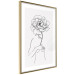 Wall Poster Sensual Blossom - line art of a woman and flowers with a flower on a light background 130825 additionalThumb 9