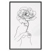Wall Poster Sensual Blossom - line art of a woman and flowers with a flower on a light background 130825 additionalThumb 18