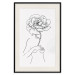 Wall Poster Sensual Blossom - line art of a woman and flowers with a flower on a light background 130825 additionalThumb 19