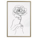 Wall Poster Sensual Blossom - line art of a woman and flowers with a flower on a light background 130825 additionalThumb 21