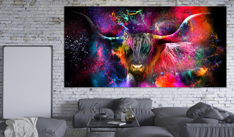 Large canvas print Colorful Bull II [Large Format] 131525 additionalImage 6