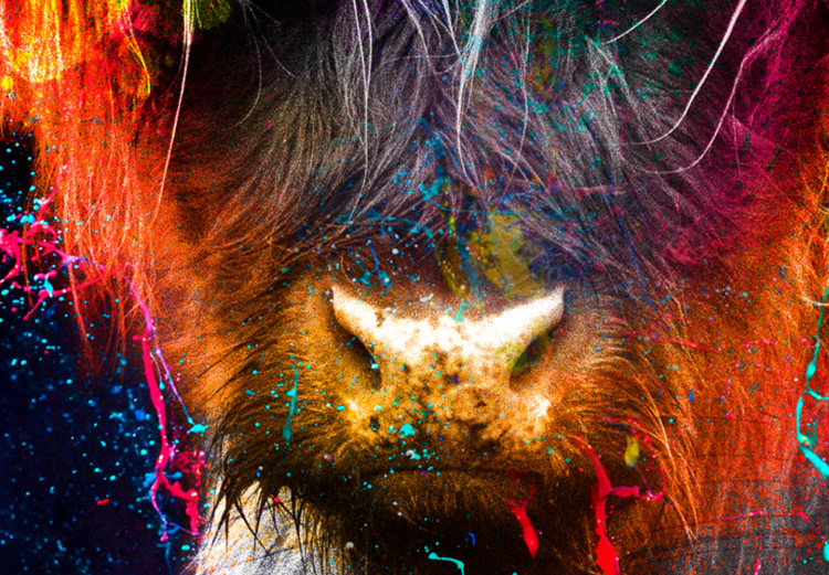 Large canvas print Colorful Bull II [Large Format] 131525 additionalImage 5