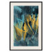 Wall Poster Golden Waves - golden waves on a blue texture in an abstract style 131925 additionalThumb 19