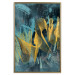 Wall Poster Golden Waves - golden waves on a blue texture in an abstract style 131925 additionalThumb 21