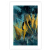Wall Poster Golden Waves - golden waves on a blue texture in an abstract style 131925 additionalThumb 25