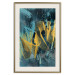 Wall Poster Golden Waves - golden waves on a blue texture in an abstract style 131925 additionalThumb 20