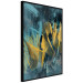 Wall Poster Golden Waves - golden waves on a blue texture in an abstract style 131925 additionalThumb 13