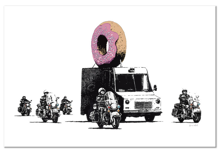 Canvas Art Print Donut Police (1 Part) Wide 132425