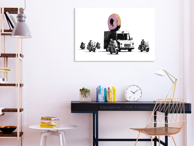 Canvas Art Print Donut Police (1 Part) Wide 132425 additionalImage 3