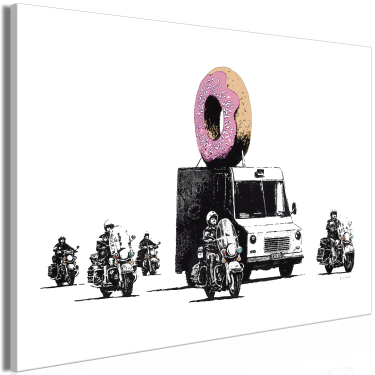 Canvas Art Print Donut Police (1 Part) Wide 132425 additionalImage 2