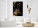 Canvas Holy deer - animal with golden applications on a black background 134625 additionalThumb 3