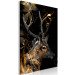 Canvas Holy deer - animal with golden applications on a black background 134625 additionalThumb 2