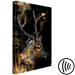 Canvas Holy deer - animal with golden applications on a black background 134625 additionalThumb 6