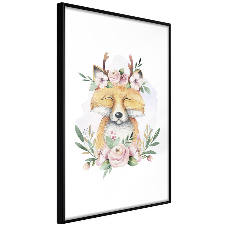 Poster Cleofas the Fox - natural composition of plants and animals on a white background 135725 additionalImage 17
