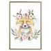 Poster Cleofas the Fox - natural composition of plants and animals on a white background 135725 additionalThumb 6