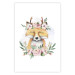 Poster Cleofas the Fox - natural composition of plants and animals on a white background 135725 additionalThumb 8