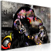 Canvas Art Print Thoughtful Monkey (1-piece) Wide - futuristic abstraction 136025 additionalThumb 2