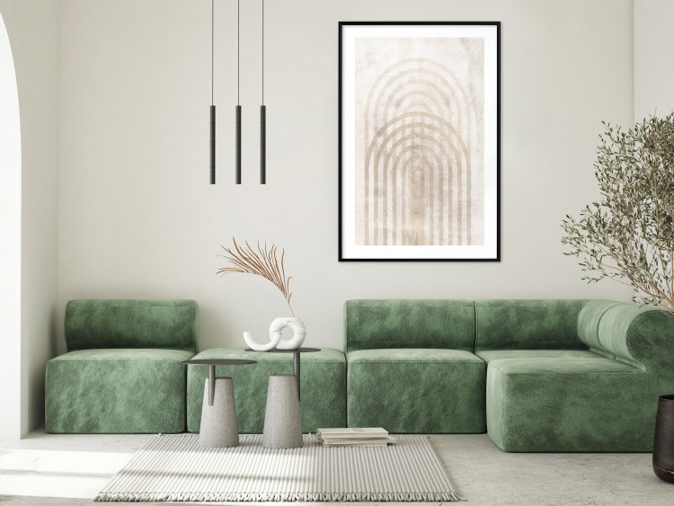 Poster Interweave - beige composition with a unique abstraction in scandi boho style 137225 additionalImage 13