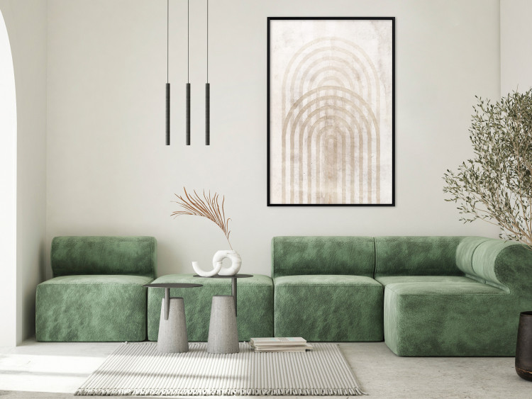 Poster Interweave - beige composition with a unique abstraction in scandi boho style 137225 additionalImage 11