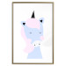 Wall Poster Sweet Unicorn - playful blue animal with a horn on a light background 138125 additionalThumb 14