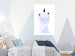 Wall Poster Sweet Unicorn - playful blue animal with a horn on a light background 138125 additionalThumb 18