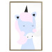 Wall Poster Sweet Unicorn - playful blue animal with a horn on a light background 138125 additionalThumb 11