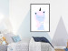 Wall Poster Sweet Unicorn - playful blue animal with a horn on a light background 138125 additionalThumb 20