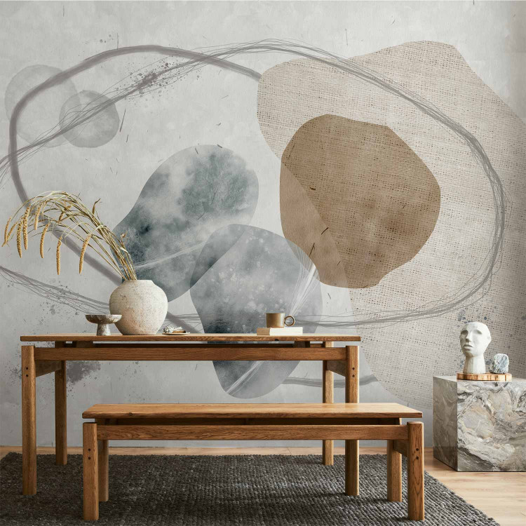 Photo Wallpaper Elements - minimalist abstraction with grey and beige patterns 138825 additionalImage 4