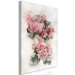Canvas Art Print Peonies in Bloom (1-piece) Vertical - pink flowers and light background 142825 additionalThumb 2