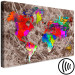 Canvas Print Colorful World (1-piece) - multicolored abstract world map 143925 additionalThumb 6