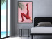 Poster Red Tights - Woman Legs, High Heels and Palm Leaf on a Pink Background 144125 additionalThumb 16