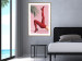 Poster Red Tights - Woman Legs, High Heels and Palm Leaf on a Pink Background 144125 additionalThumb 14