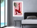 Poster Red Tights - Woman Legs, High Heels and Palm Leaf on a Pink Background 144125 additionalThumb 11