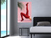 Poster Red Tights - Woman Legs, High Heels and Palm Leaf on a Pink Background 144125 additionalThumb 8