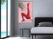 Poster Red Tights - Woman Legs, High Heels and Palm Leaf on a Pink Background 144125 additionalThumb 10