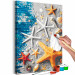 Paint by number Sand and Seashells - Starfish and Sea Elements on Blue Boards 144525 additionalThumb 6