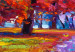 Canvas Print In the Autumn Park - Painted September Landscape With Colorful Trees 145525 additionalThumb 4