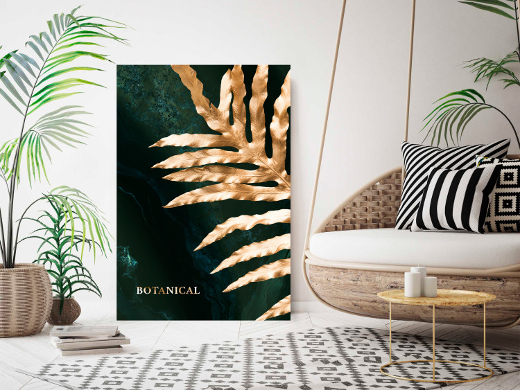 Poster Dazzling Leaf - Plant in the Sunlight Above the Surface of Emerald Waters 149725 additionalImage 22