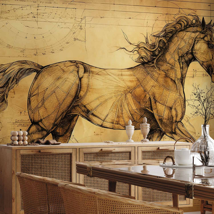 Wall Mural Animal Study - A Sketch of a Horse Inspired by Da Vinci’s Work 151025 additionalImage 4