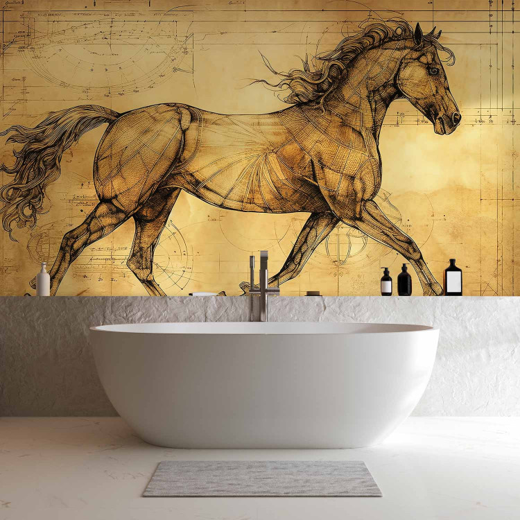 Wall Mural Animal Study - A Sketch of a Horse Inspired by Da Vinci’s Work 151025 additionalImage 8