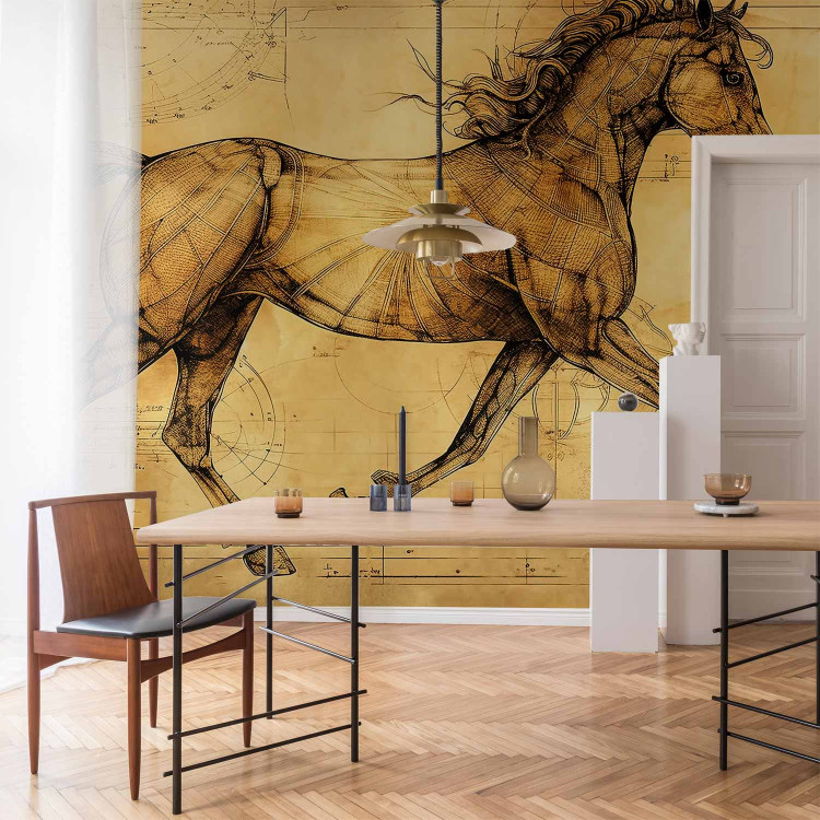 Wall Mural Animal Study - A Sketch of a Horse Inspired by Da Vinci’s Work 151025 additionalImage 6
