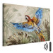 Canvas Parrot in the Jungle - A Colorful Bird Among the Delicate Leaves of a Monstera 151525 additionalThumb 8
