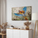 Canvas Parrot in the Jungle - A Colorful Bird Among the Delicate Leaves of a Monstera 151525 additionalThumb 4